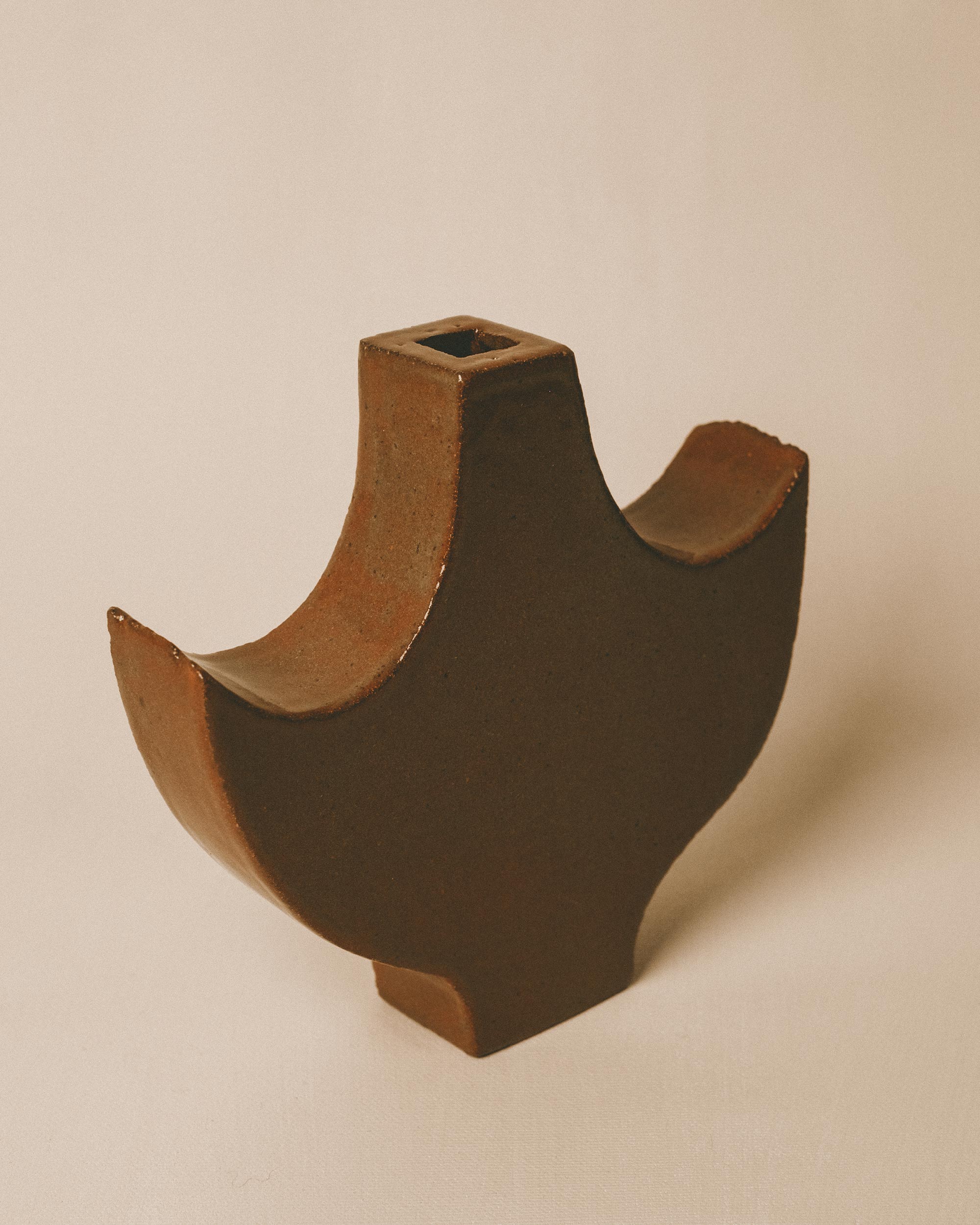 Side view of Small Angel 2 ceramic object by Shane Gabier
