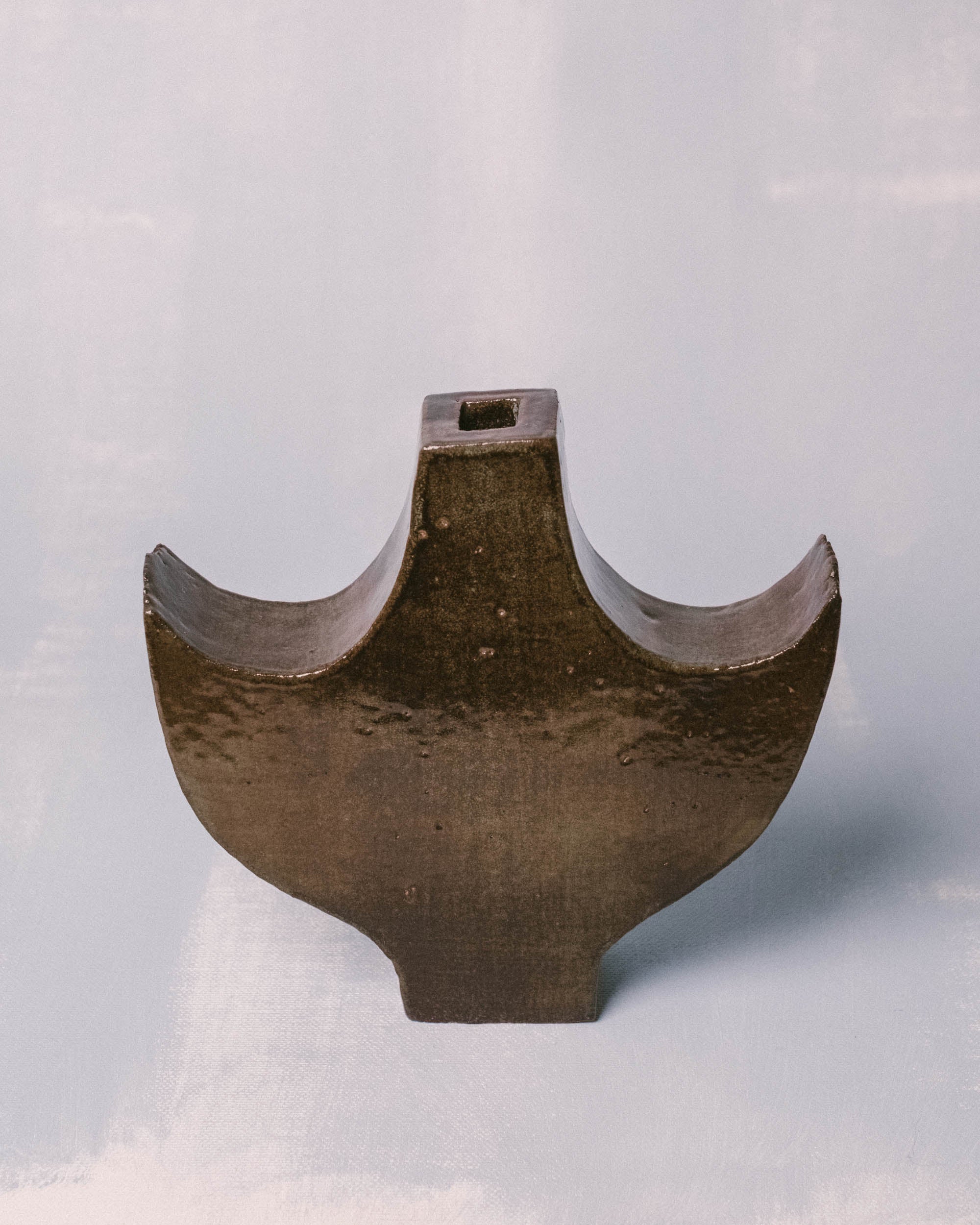 Glazed ceramic object by Shane Gabier, Small Angel 3, 14.5 x 15 x 3 cm