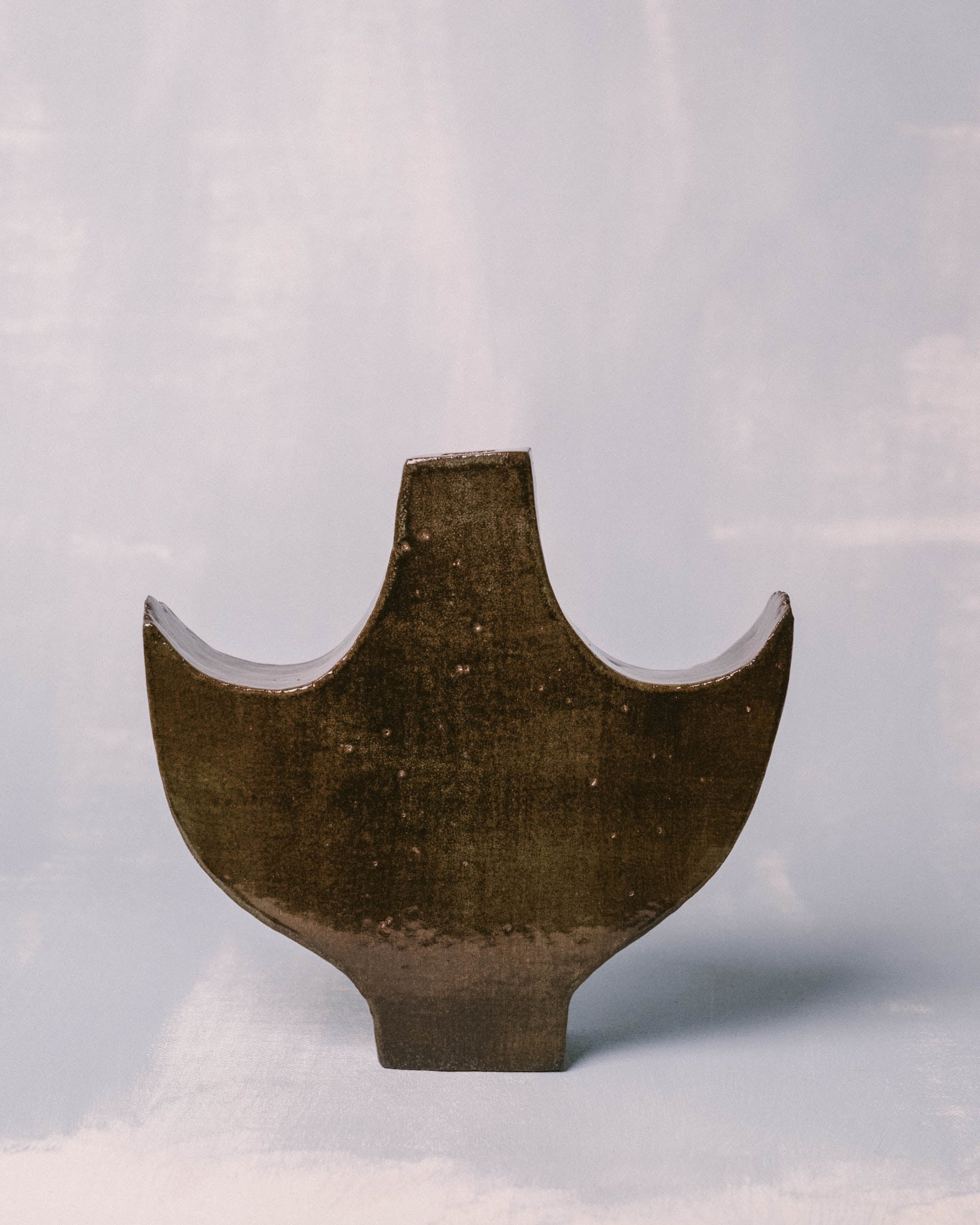 Glazed ceramic object by Shane Gabier, Small Angel 3, 14.5 x 15 x 3 cm