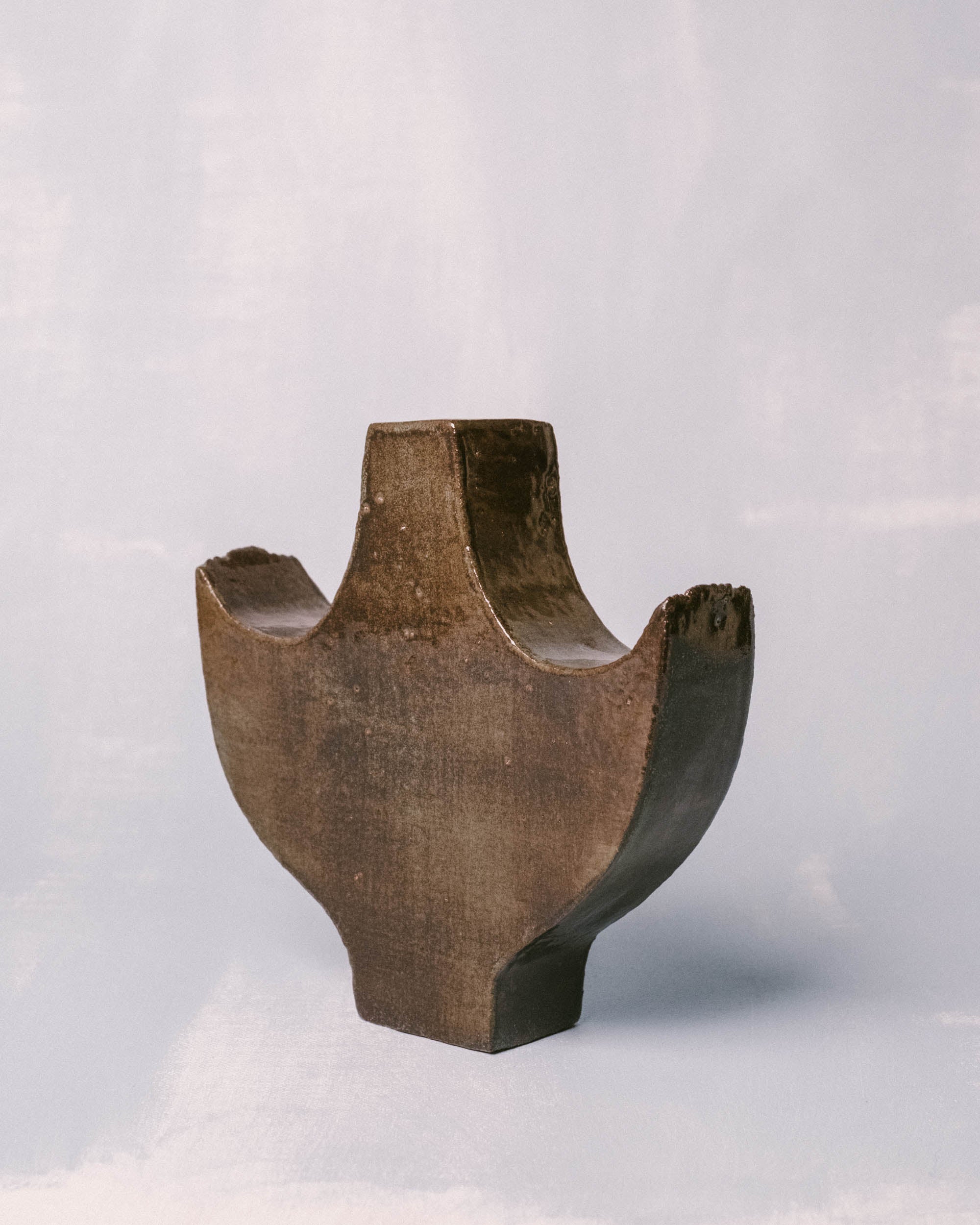 Side view of Small Angel 3 ceramic object by Shane Gabier
