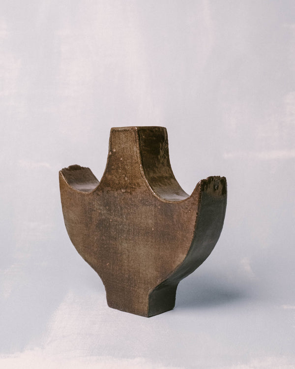 Side view of Small Angel 3 ceramic object by Shane Gabier