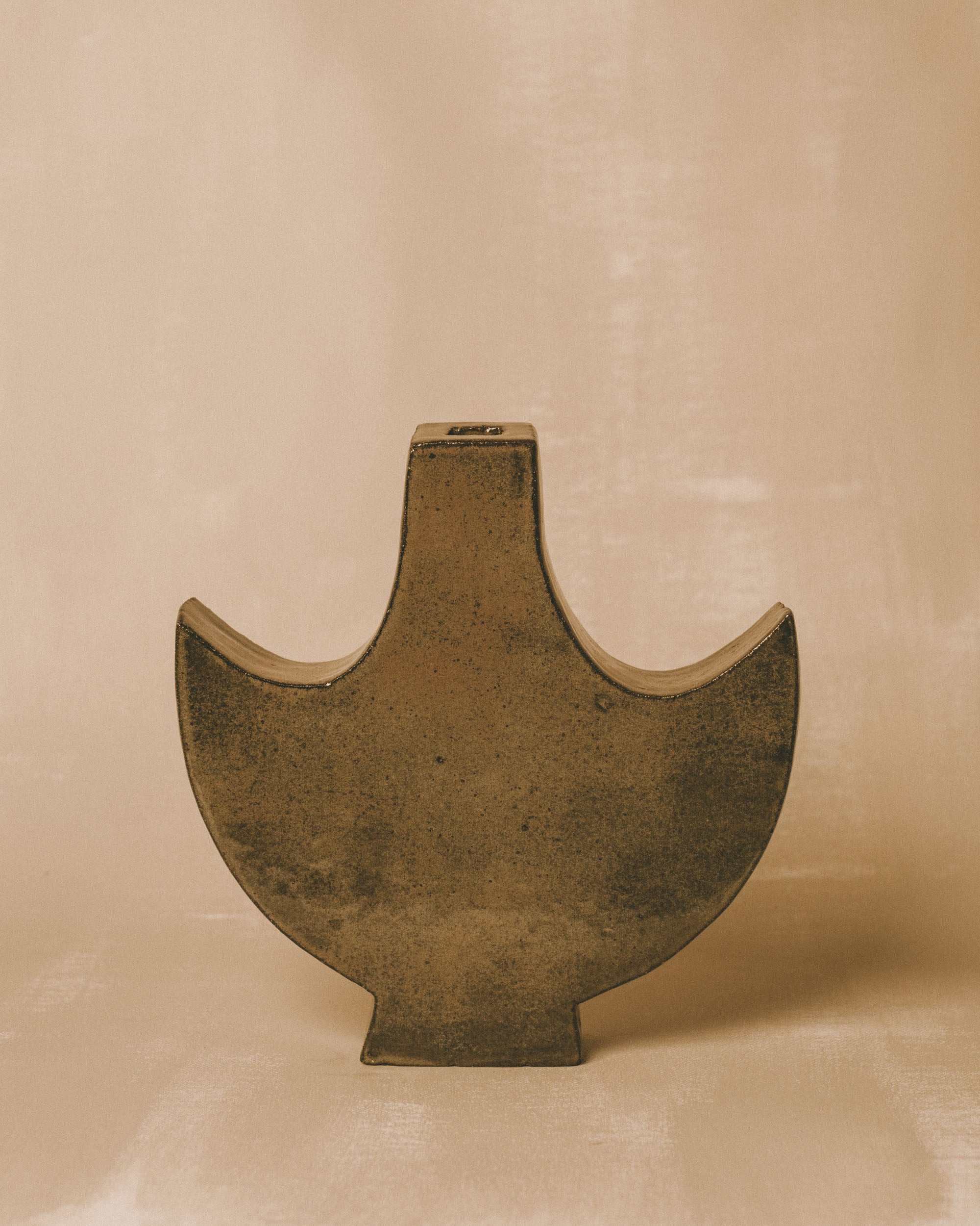 Glazed ceramic object by Shane Gabier, Small Angel 4, 16.5 × 16 × 3.5 cm