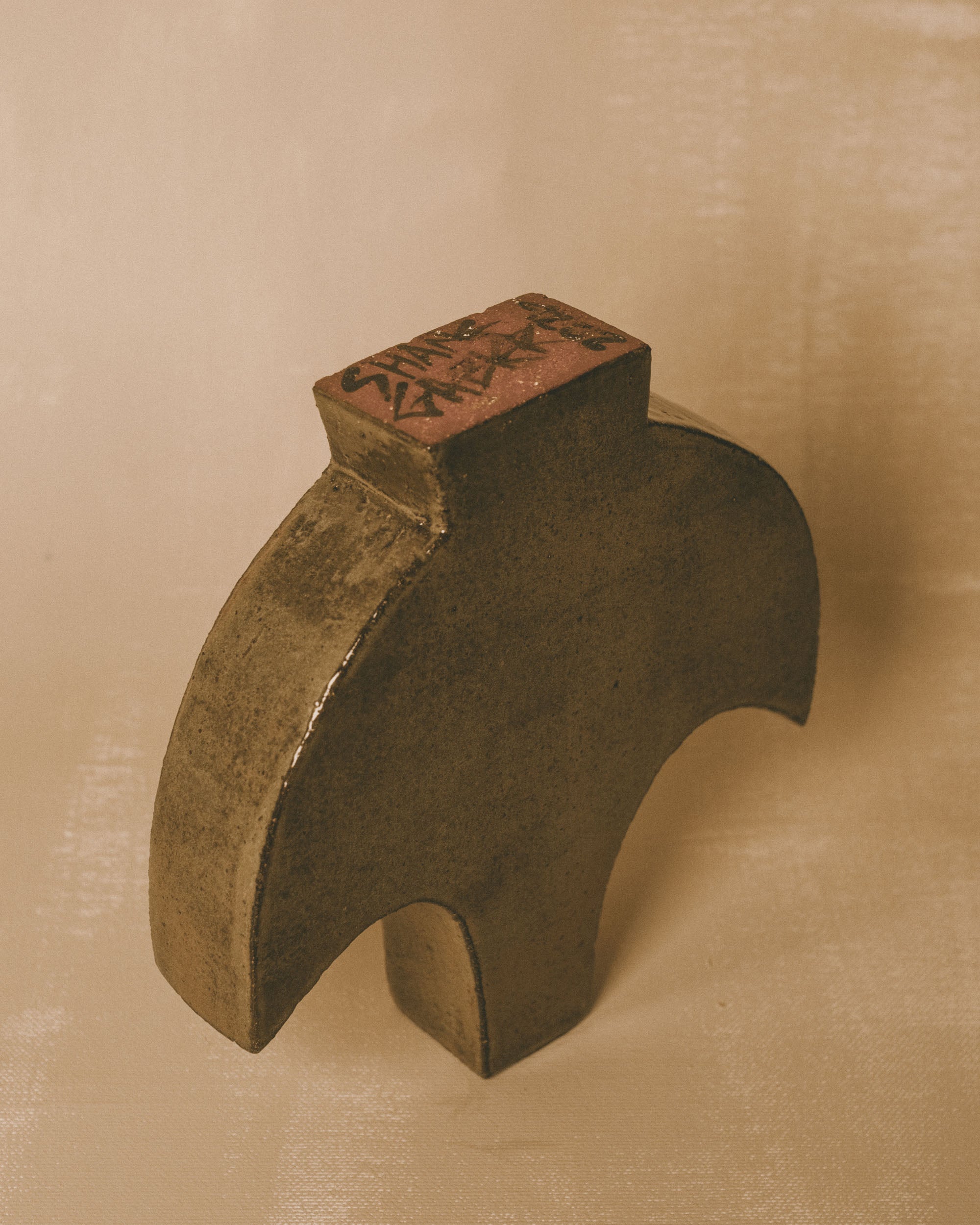 Detail of layered glaze surface, Small Angel 4 by Shane Gabier