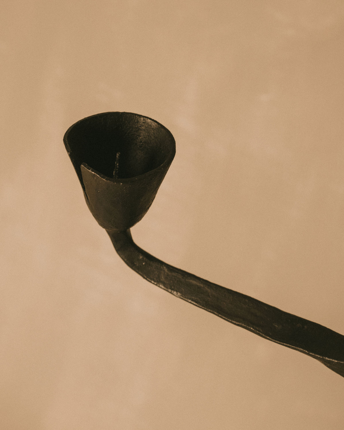 Close-up of forged cup, Campanula Candle Holder by Agnieszka Owsiany and Andreas Billert