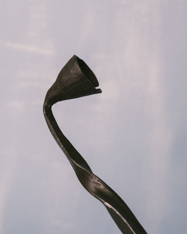 Side profile of the bell, Campanula Snuffer by Agnieszka Owsiany, hand-forged with Andreas Billert