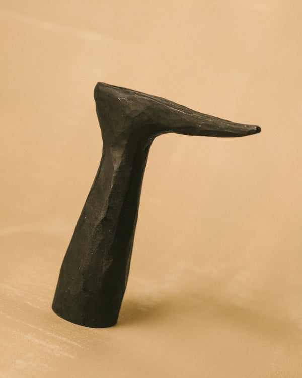 Candle Holder Extra Small I, forged steel by Agnieszka Owsiany and Andreas Billert, alternate angle