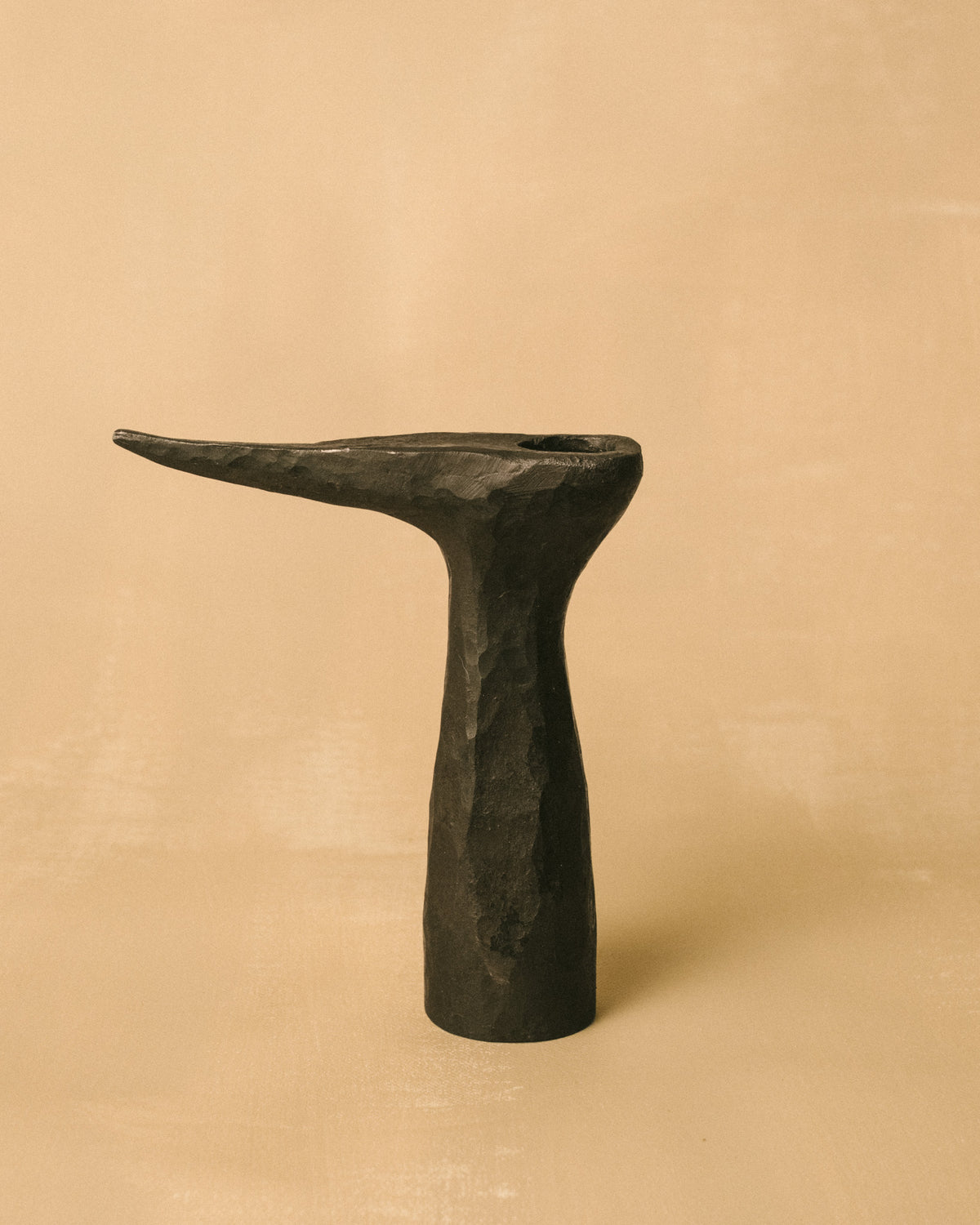 Candle Holder Extra Small I by Agnieszka Owsiany, forged steel with Andreas Billert, front view