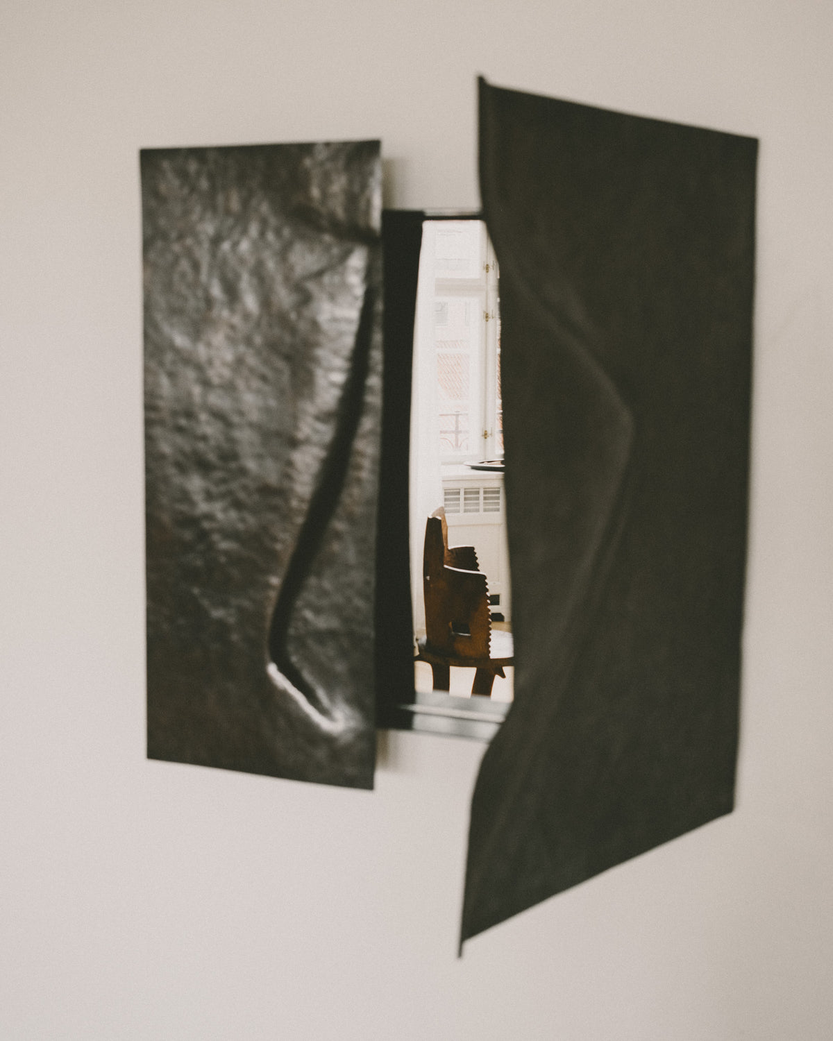 Detail of Sculptural Mirror Cabinet by Agnieszka Owsiany showing
