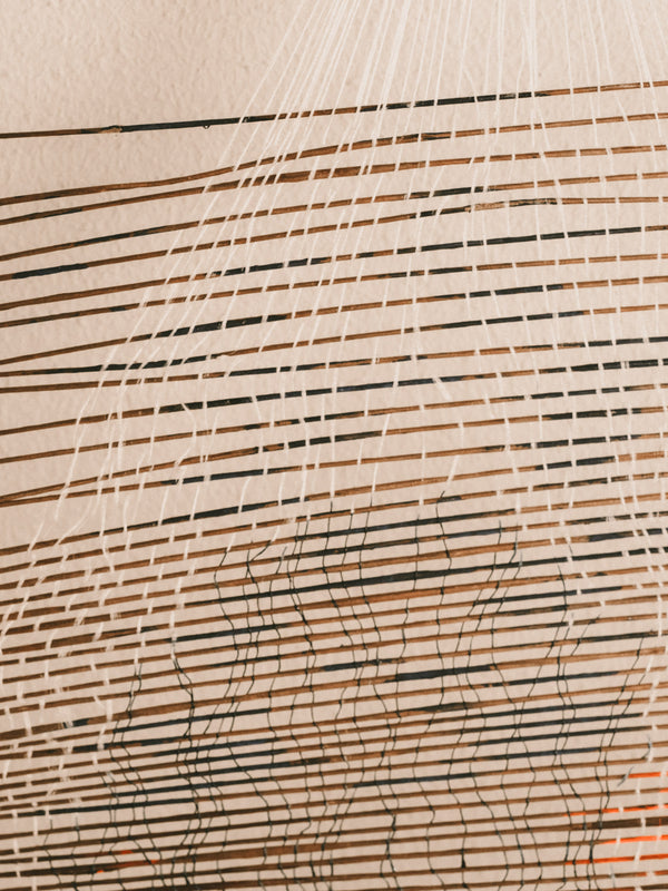 Close-up of interwoven wire and thread on Anna Fiedler's Scanner