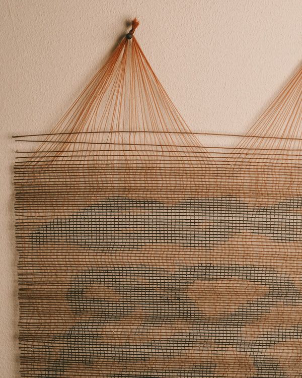 Textured woven surface of Water I Was Made For, angled view