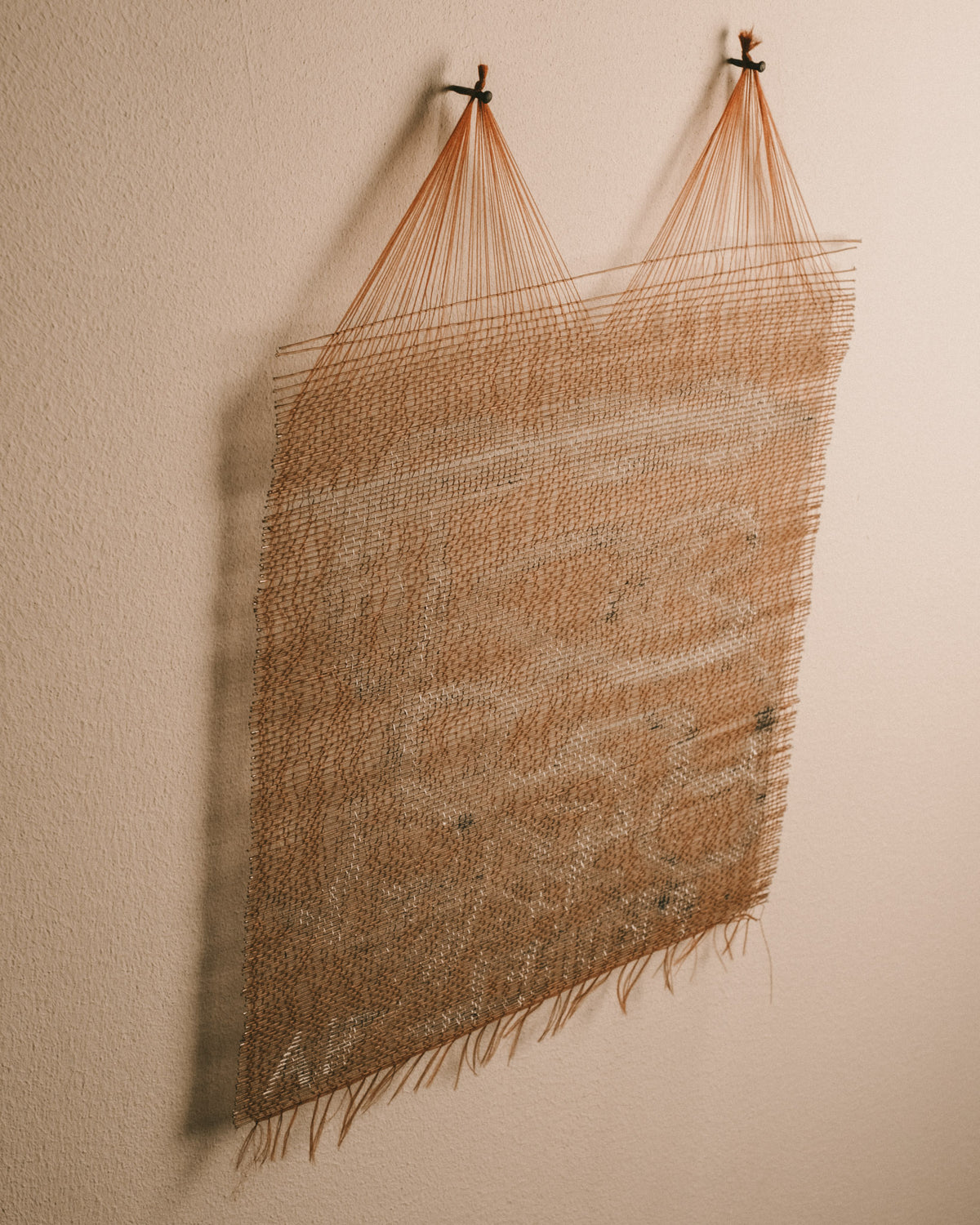 Water I Was Made For by Anna Fiedler, wall-mounted woven piece