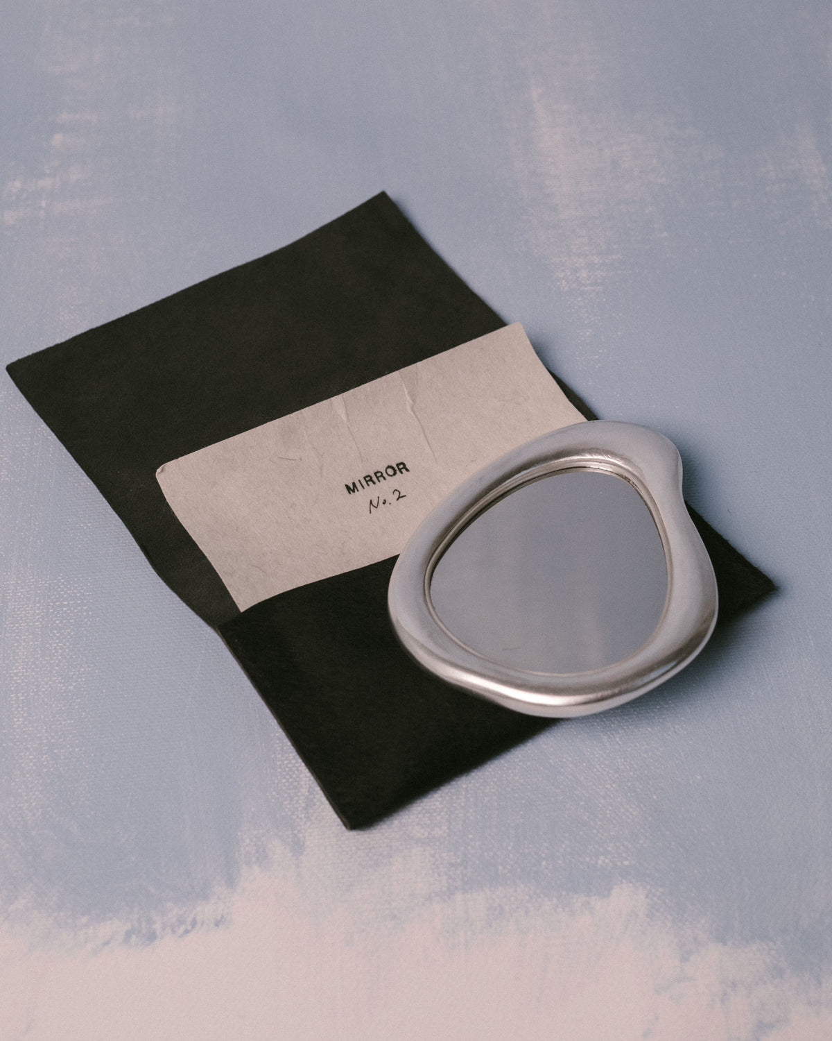 Christian+Jade Vanity Set in original packaging, silver-plated mirror and comb