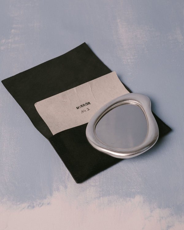 Christian+Jade Vanity Set in original packaging, silver-plated mirror and comb