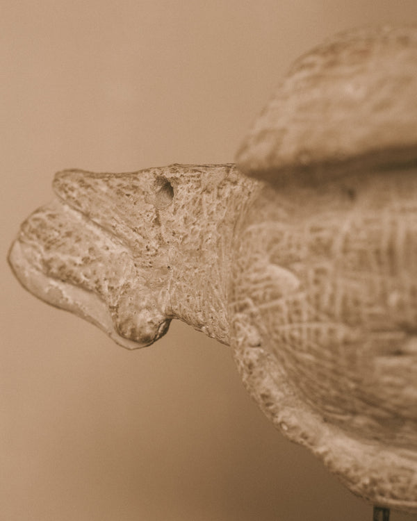 Wooden mounting rod detail, Evert Lindfors' Flying Figure Sculpture, close-up