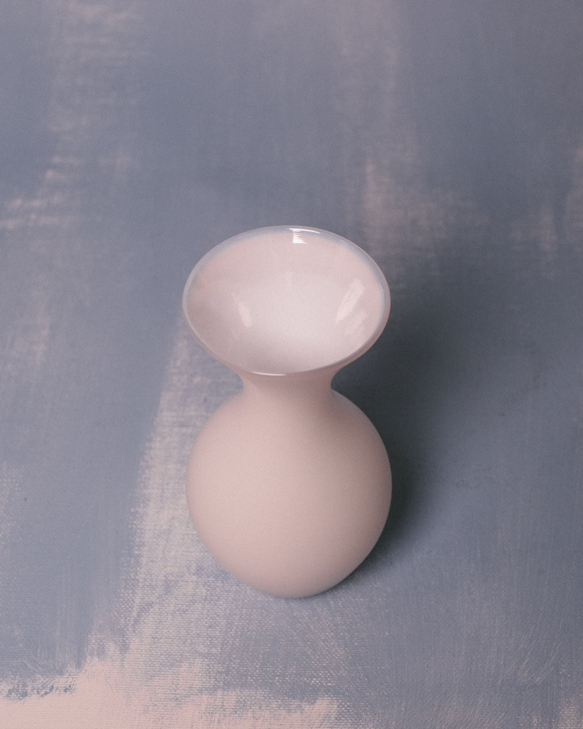 Flared rim of Vase No. 1019, layered soft tones, close-up