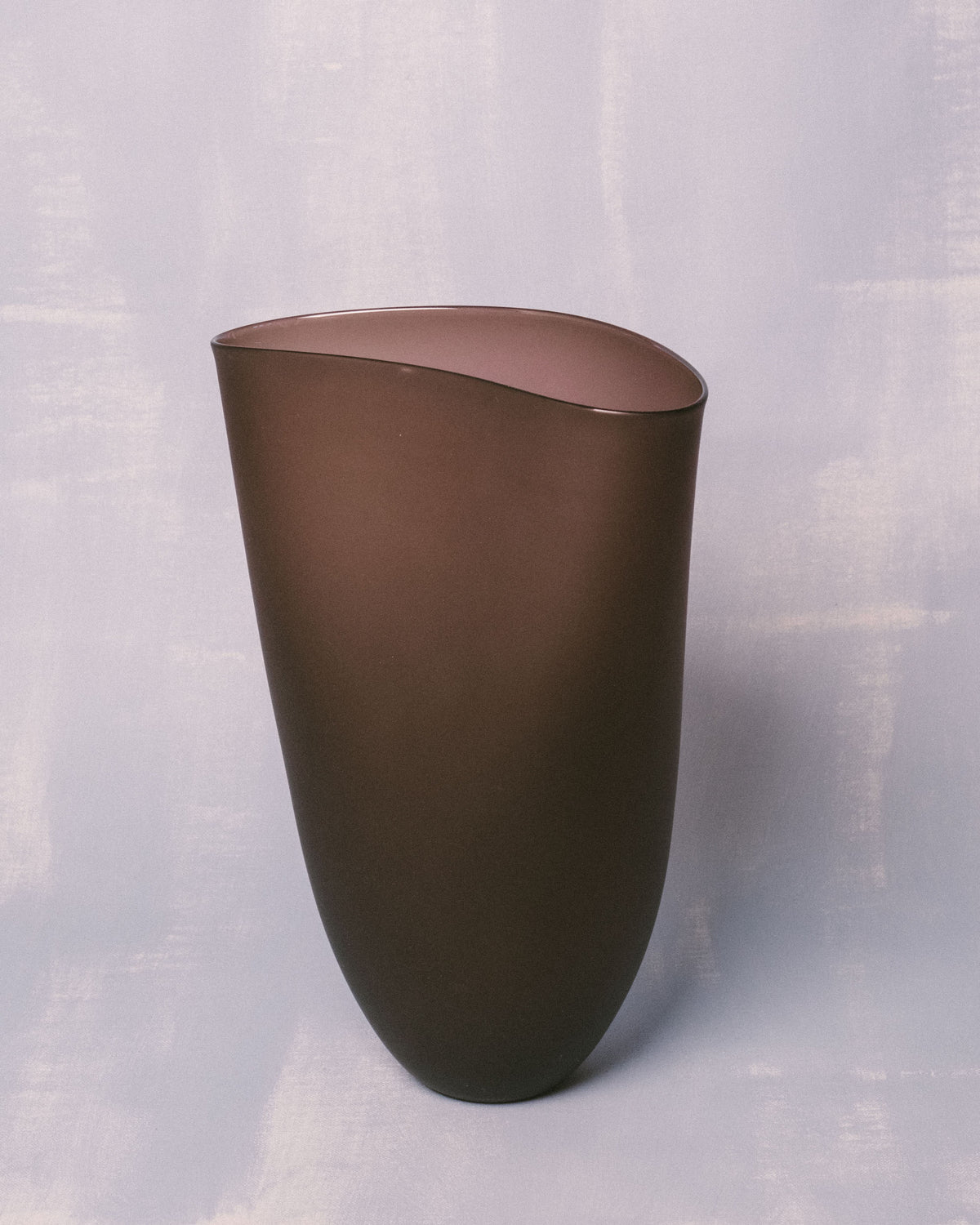 Vase No. 968 in Chocolat by Jérémie St-Onge, handblown glass, front view