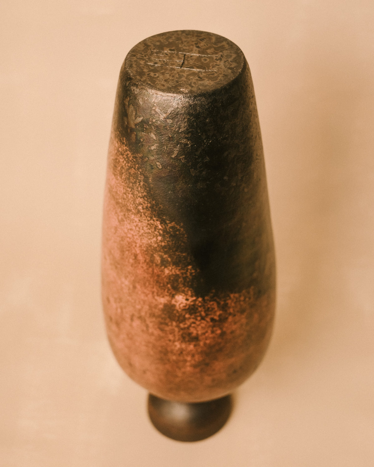 Close-up of tonal variation and surface texture, Lipari 1 vessel