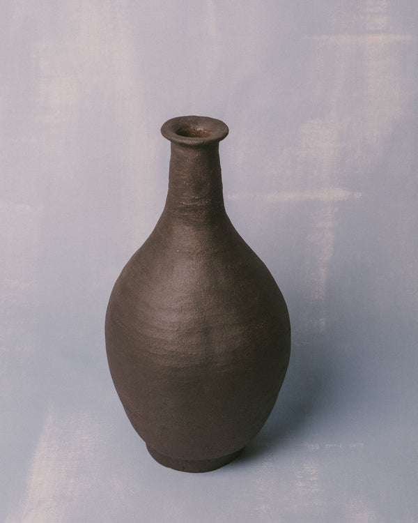 Necked Vessel I, hand-built ceramic, opposite angle view