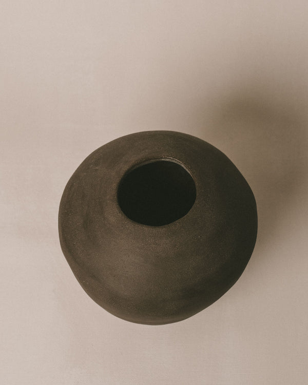 Top-down view of Volume Vessel I opening, narrow neck detail