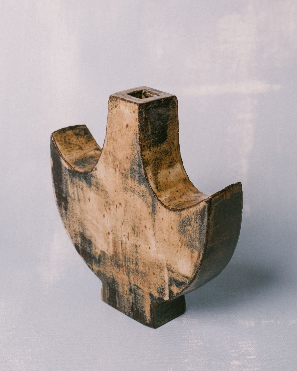 Hollow carved form of Shane Gabier's Small Angel 1, side profile