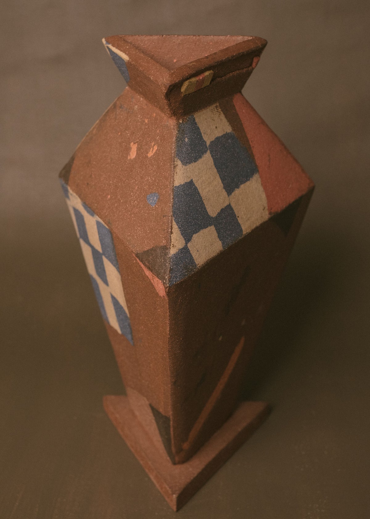 Angular form of Shane Gabier's Triangular Vase, side profile