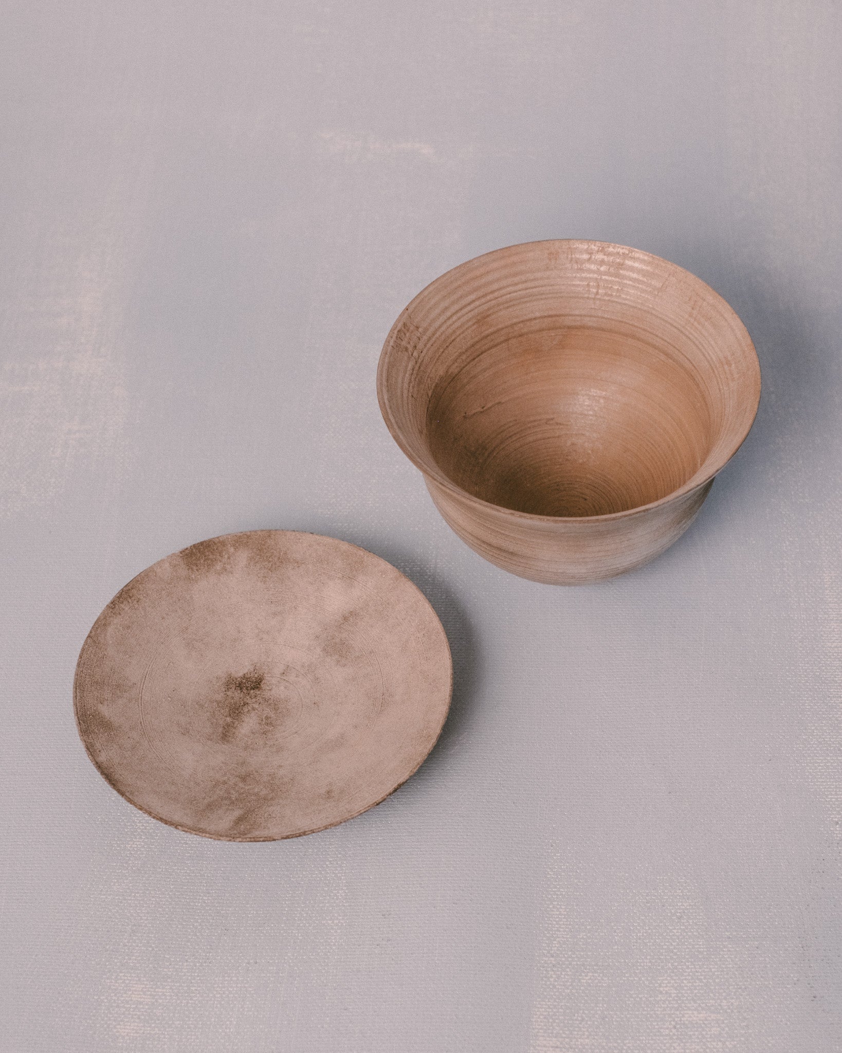 Silver Lustre Plate and Cup by Sharlen Nozawa, hand-thrown ceramics with silver lustre glaze