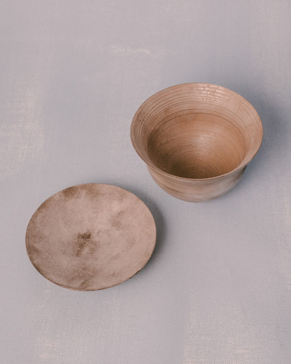 Silver Lustre Plate and Cup by Sharlen Nozawa, hand-thrown ceramics with silver lustre glaze