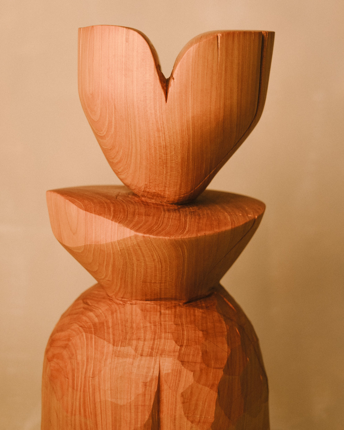 Close-up of carved crown form, Sentinel Study 02 by Vince Skelly