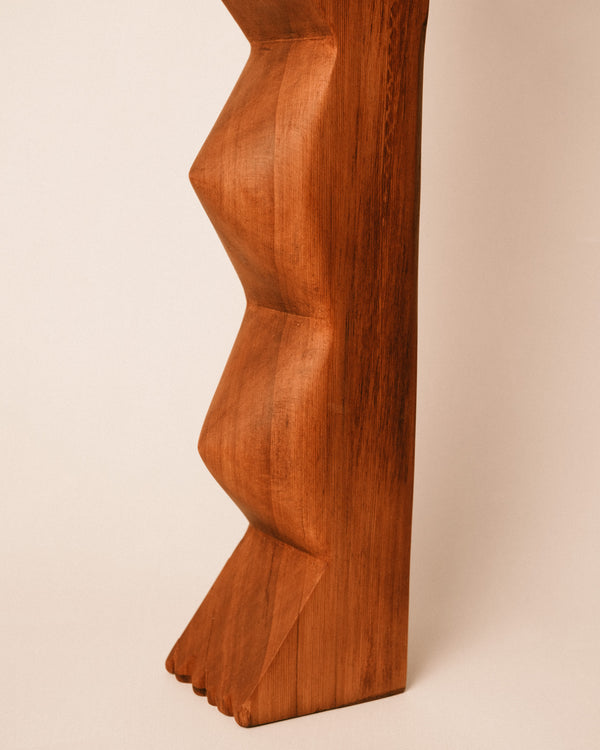 Sentinel Study 03 by Vince Skelly, zigzag carved column, front alternate view