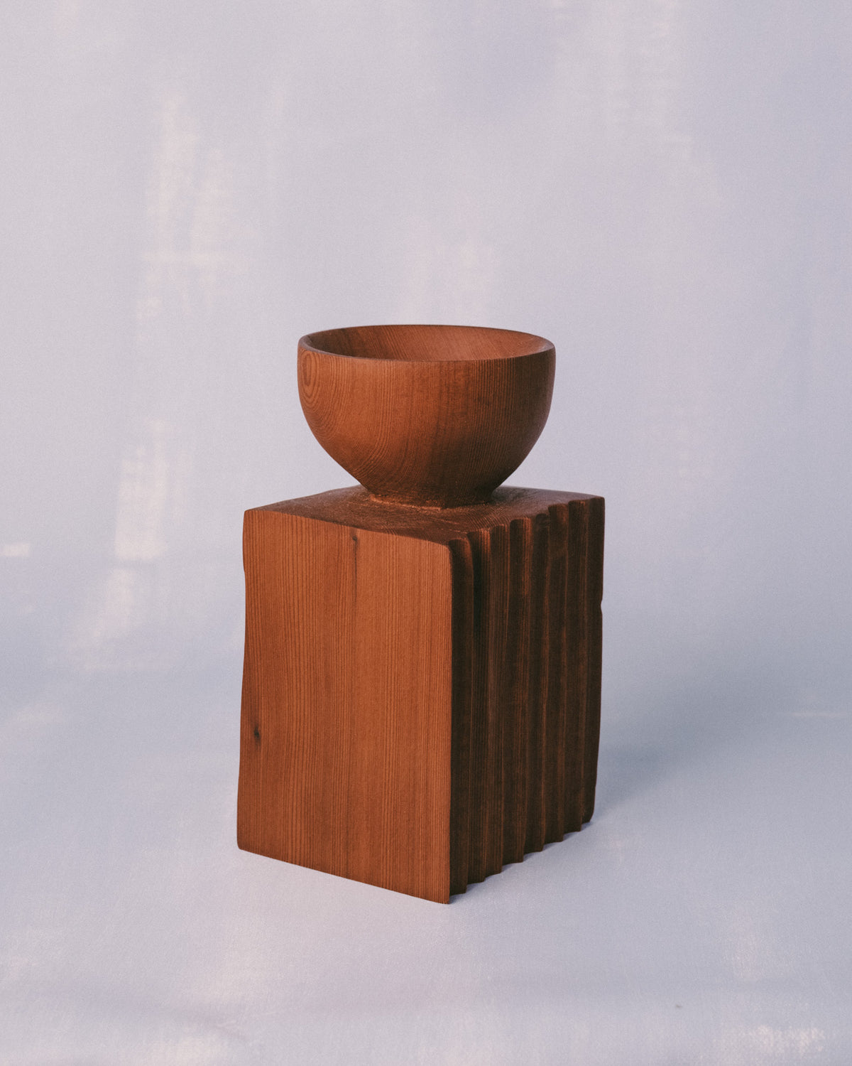Carved back detail of Vince Skelly's Sentinel Study 06, fluted texture