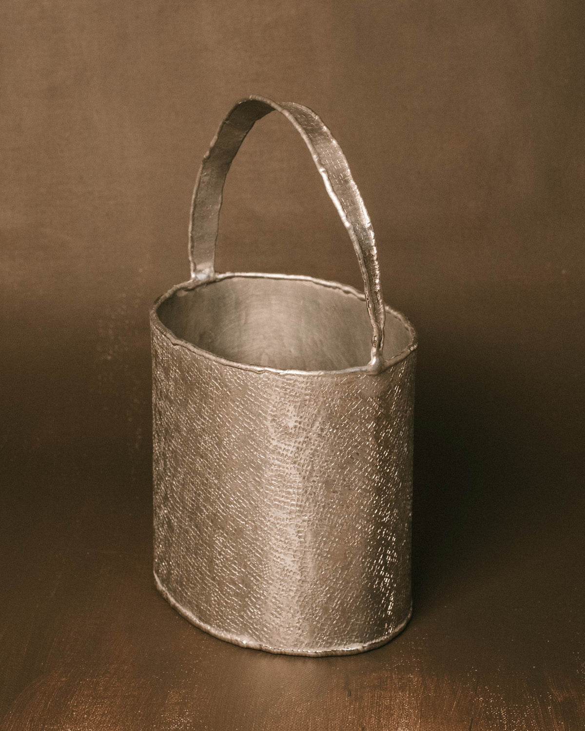 Basket 2 by Yeodong Yun, hand-worked aluminum, front view