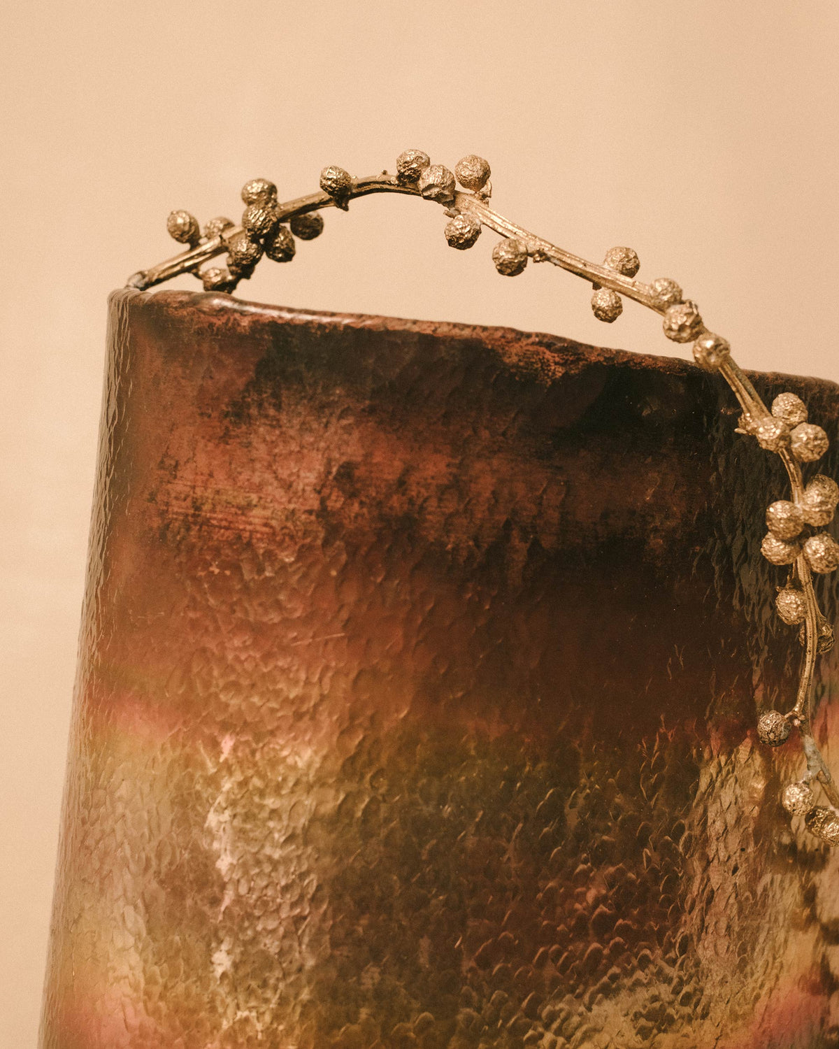Mimosa Bucket by Yeodong Yun, iridescent surface coloration, opposite side